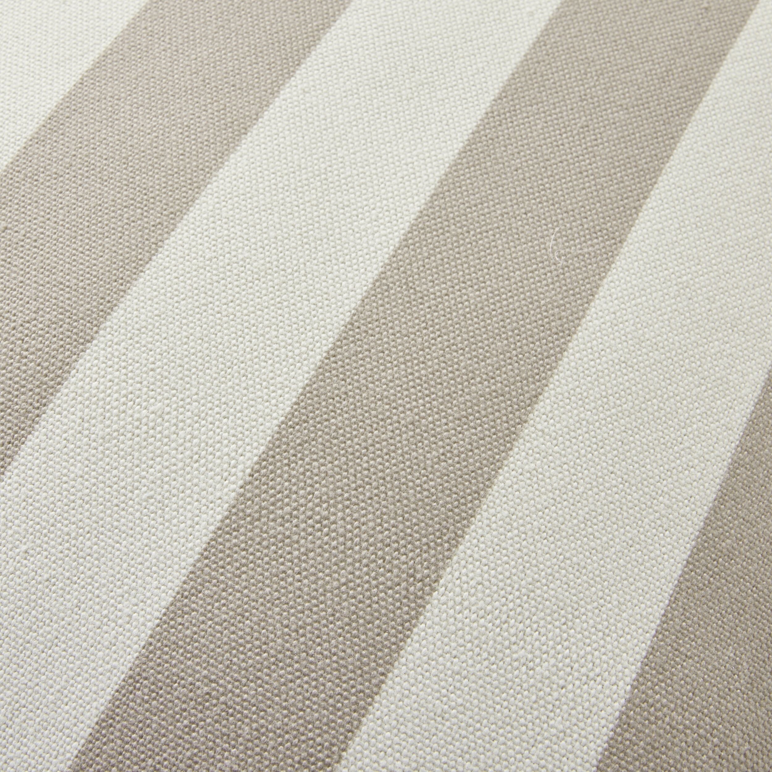 Scallop Edge Stripe Outdoor Cushion 45x45cm Taupe