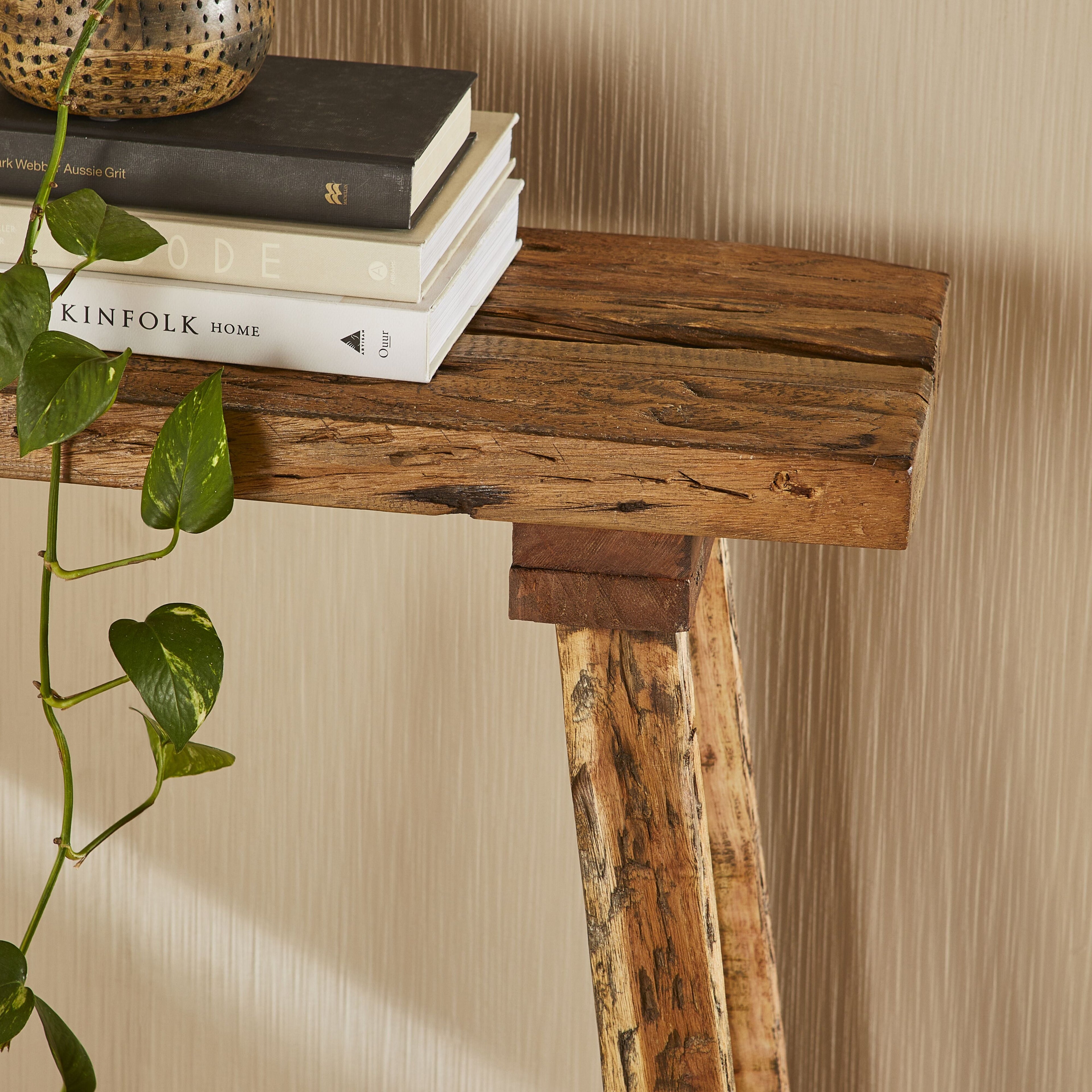 Recycled Mixed Wood Console Table 120cm