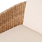 Fauteuil d'extérieur en résine tressée coloris sable