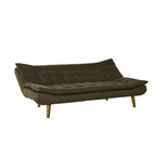 Canapé convertible en tissu texturé vert cyprès