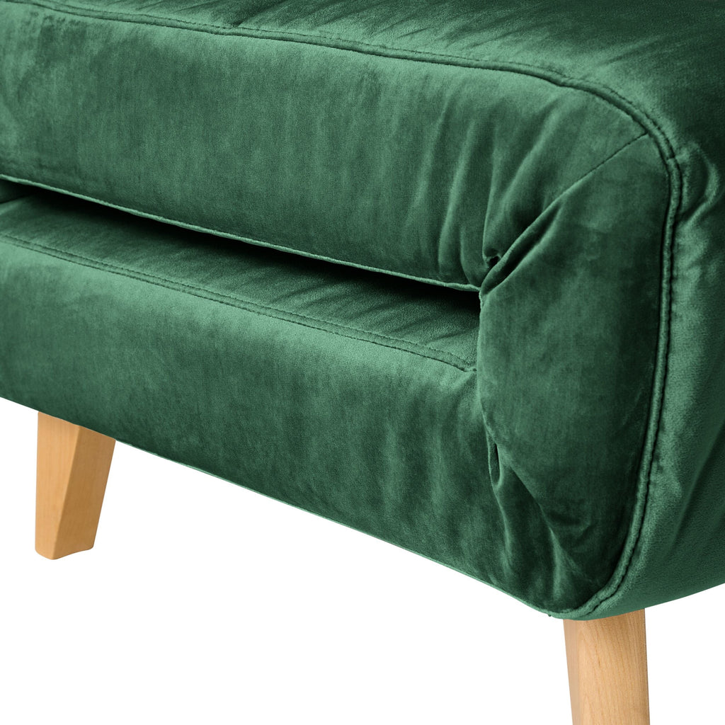 Velvet Double Sofa Bed Emerald Green