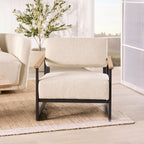 Fauteuil Micro Boucle Intérieur Extérieur Naturel