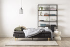 Canapé-lit convertible en tissu gris anthracite
