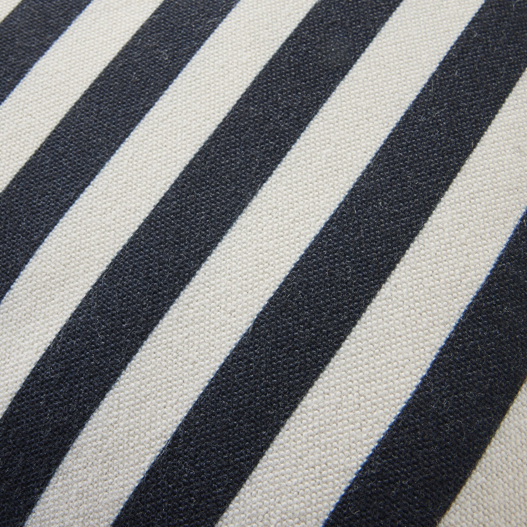 Scallop Edge Stripe Outdoor Cushion 45x45cm Black