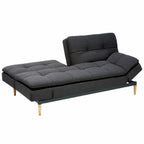 Canapé-lit convertible en tissu gris anthracite