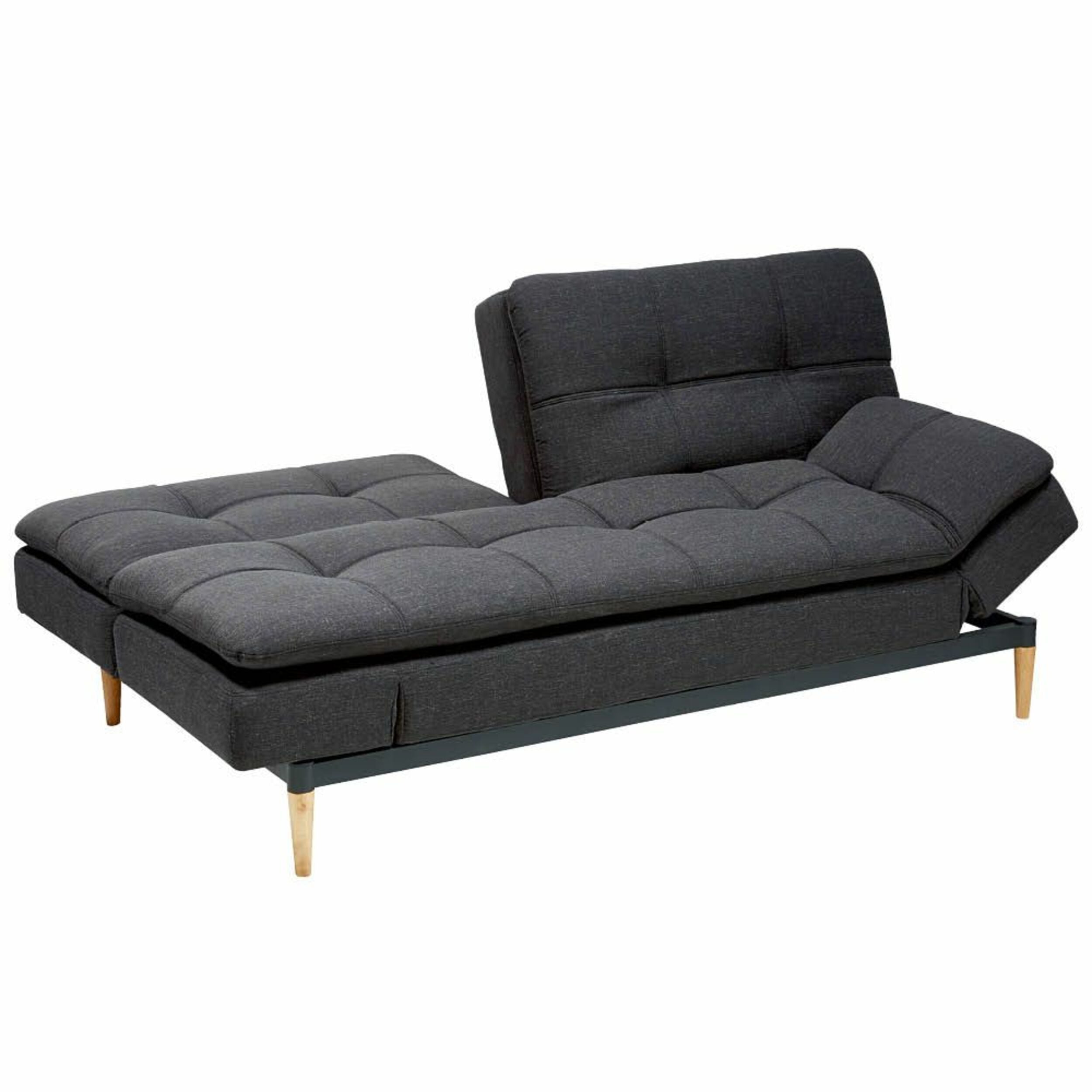 Convertible Fabric Sofa Bed Charcoal Grey