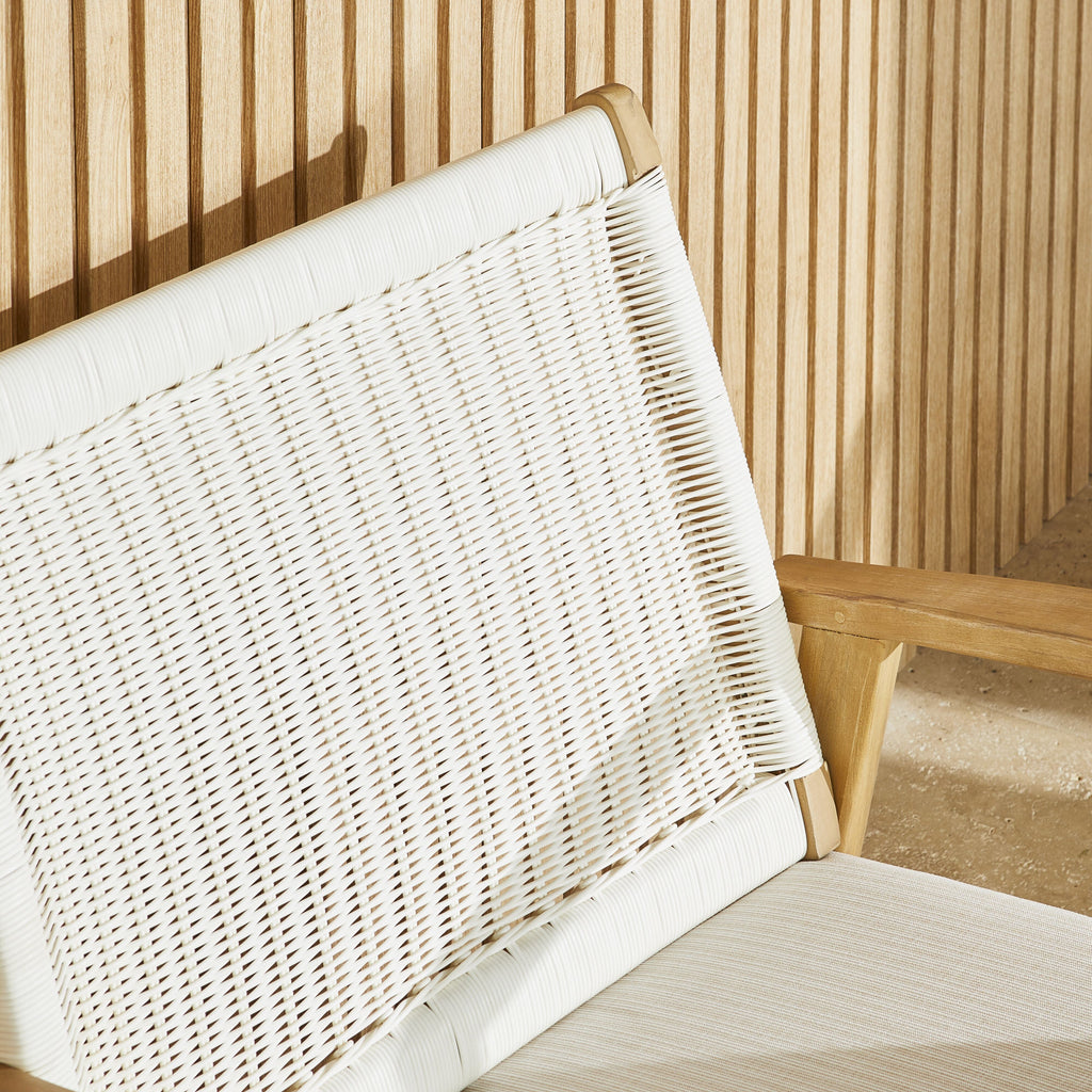 Wicker Outdoor Occasional Chair White