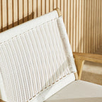 Fauteuil d'appoint en osier d'extérieur blanc