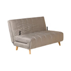 Canapé convertible deux places en velours graphite