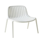Chaise d'extérieur empilable en polypropylène blanc