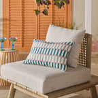 Coussin d'extérieur réversible 35x55cm