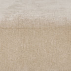 Banc rembourré en chenille tons taupe