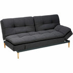 Canapé-lit convertible en tissu gris anthracite