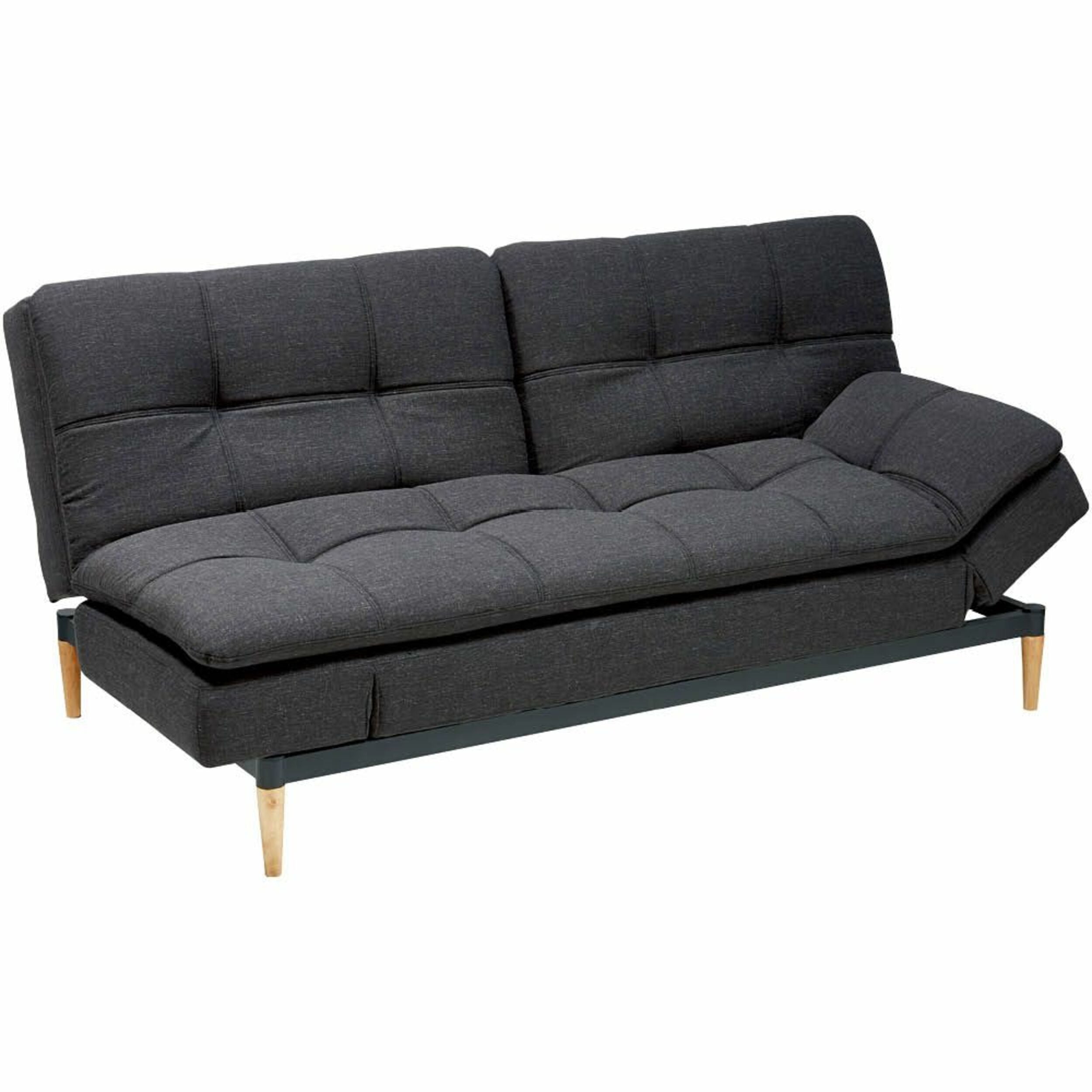Convertible Fabric Sofa Bed Charcoal Grey