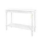 Console en bois tourné blanc