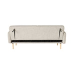Canapé convertible clic-clac en tissu texturé champagne