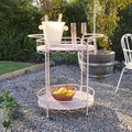 Two-Tier Outdoor Drinks Trolley Clay Iron