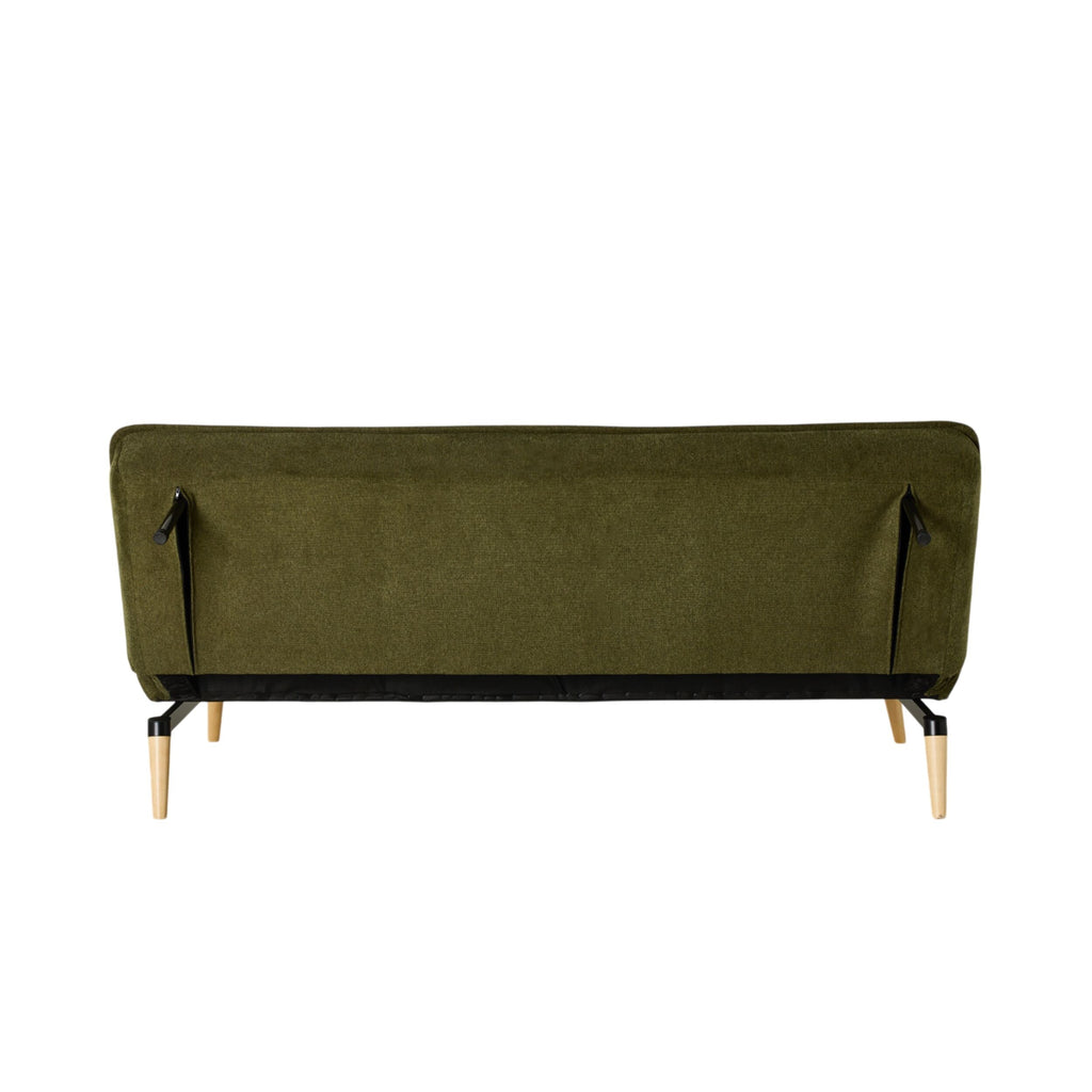 Click-Clack Sofa Bed Olive Green Textured Weave