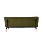 Canapé convertible clic-clac en tissu texturé vert olive