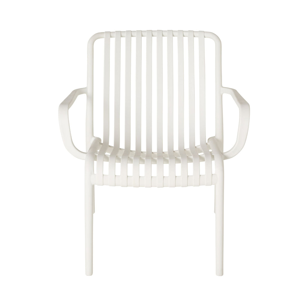 UV Stabilised Plastic Outdoor Chair White