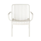 Chaise d'extérieur en plastique blanc traité anti-UV