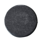 Grand pouf rond en tissu Shadow Black