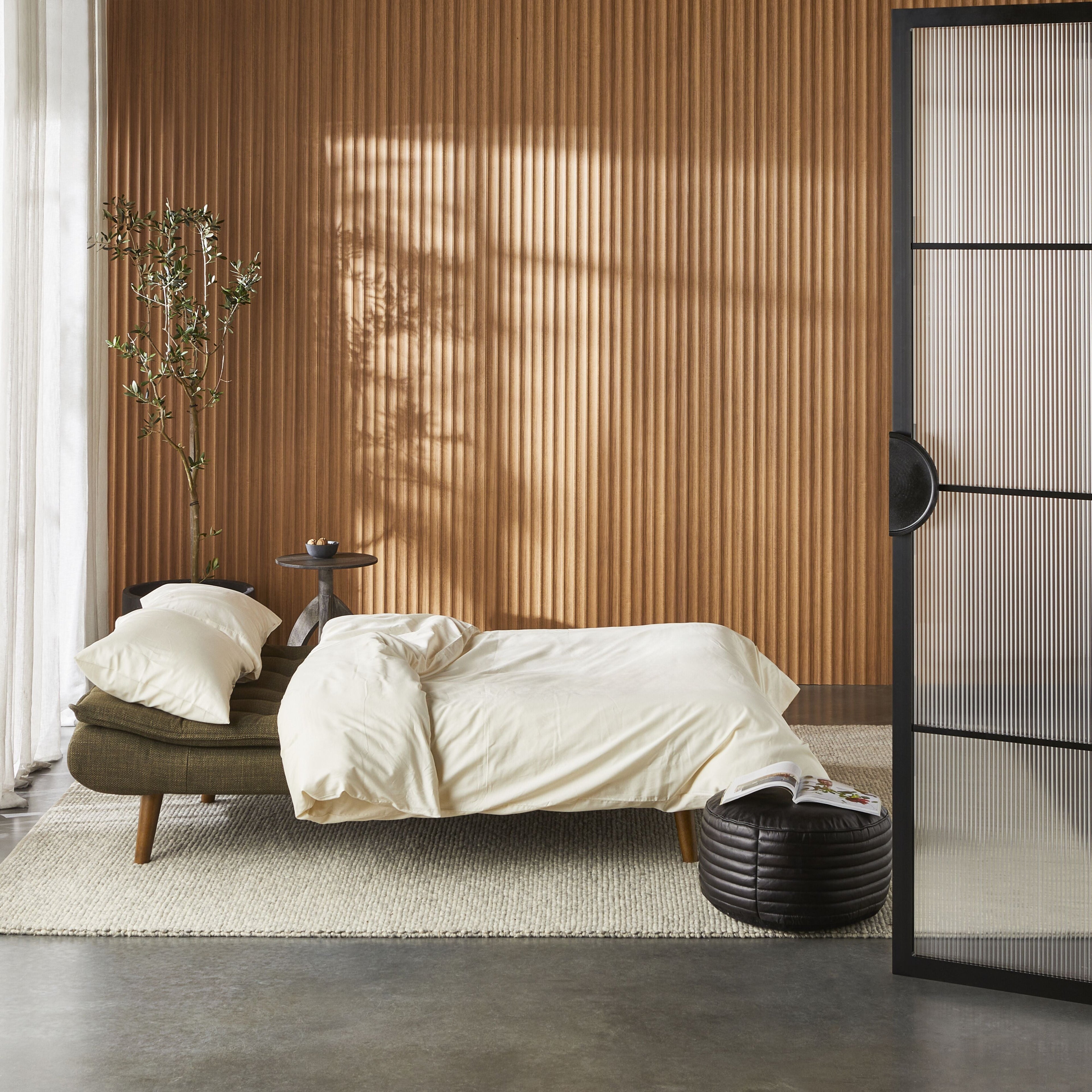 Click-Clack Sofa Bed Cypress Green Textured Weave