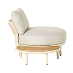Fauteuil d'extérieur en aluminium courbé Naturel