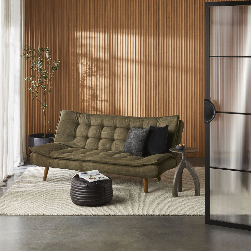 Click-Clack Sofa Bed Cypress Green Textured Weave