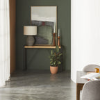 Console en bois de manguier avec cadre noir de style loft