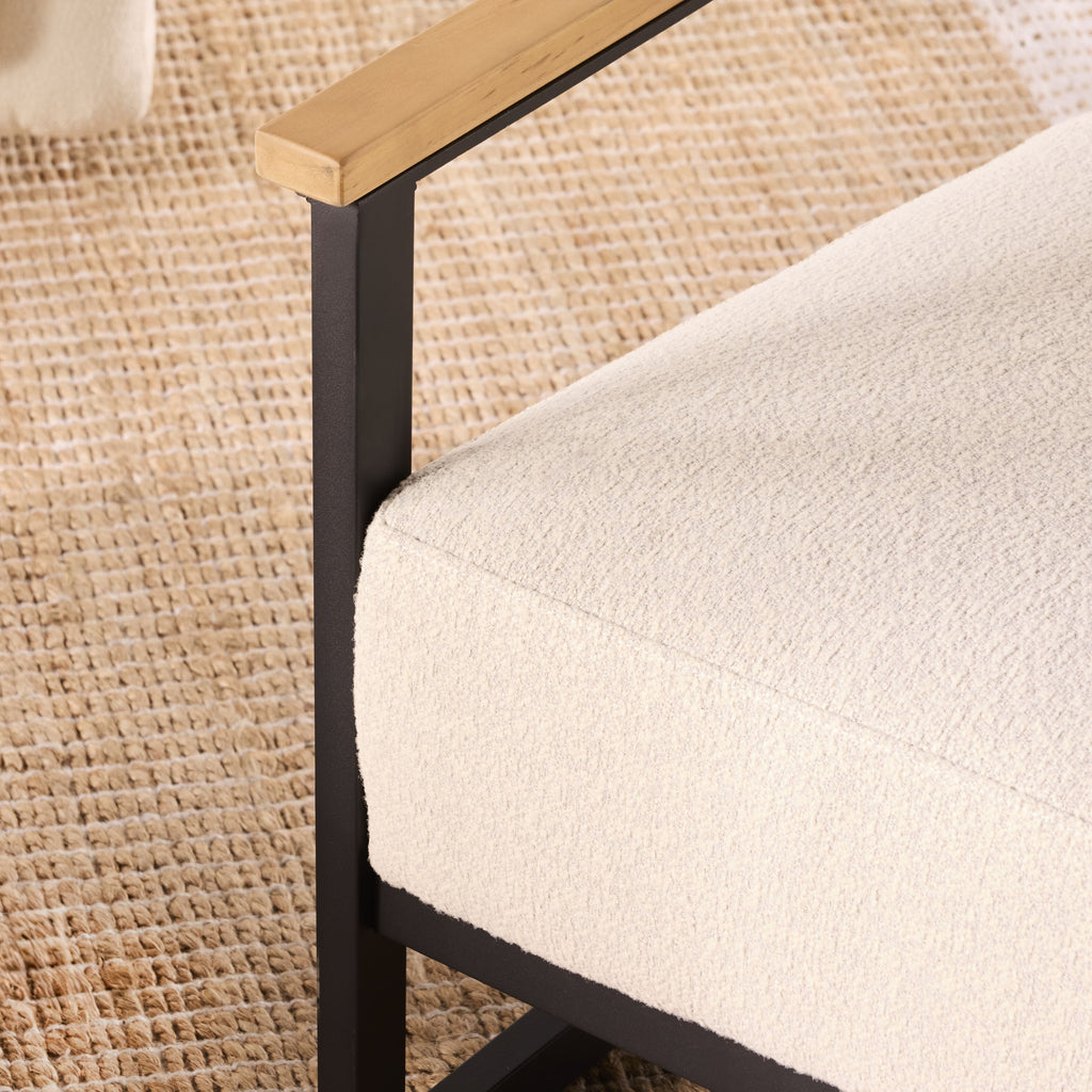 Micro Boucle Indoor Outdoor Armchair Natural