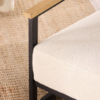 Fauteuil Micro Boucle Intérieur Extérieur Naturel