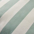 Coussin d'extérieur rayé à bord festonné 45x45cm Vert tendre