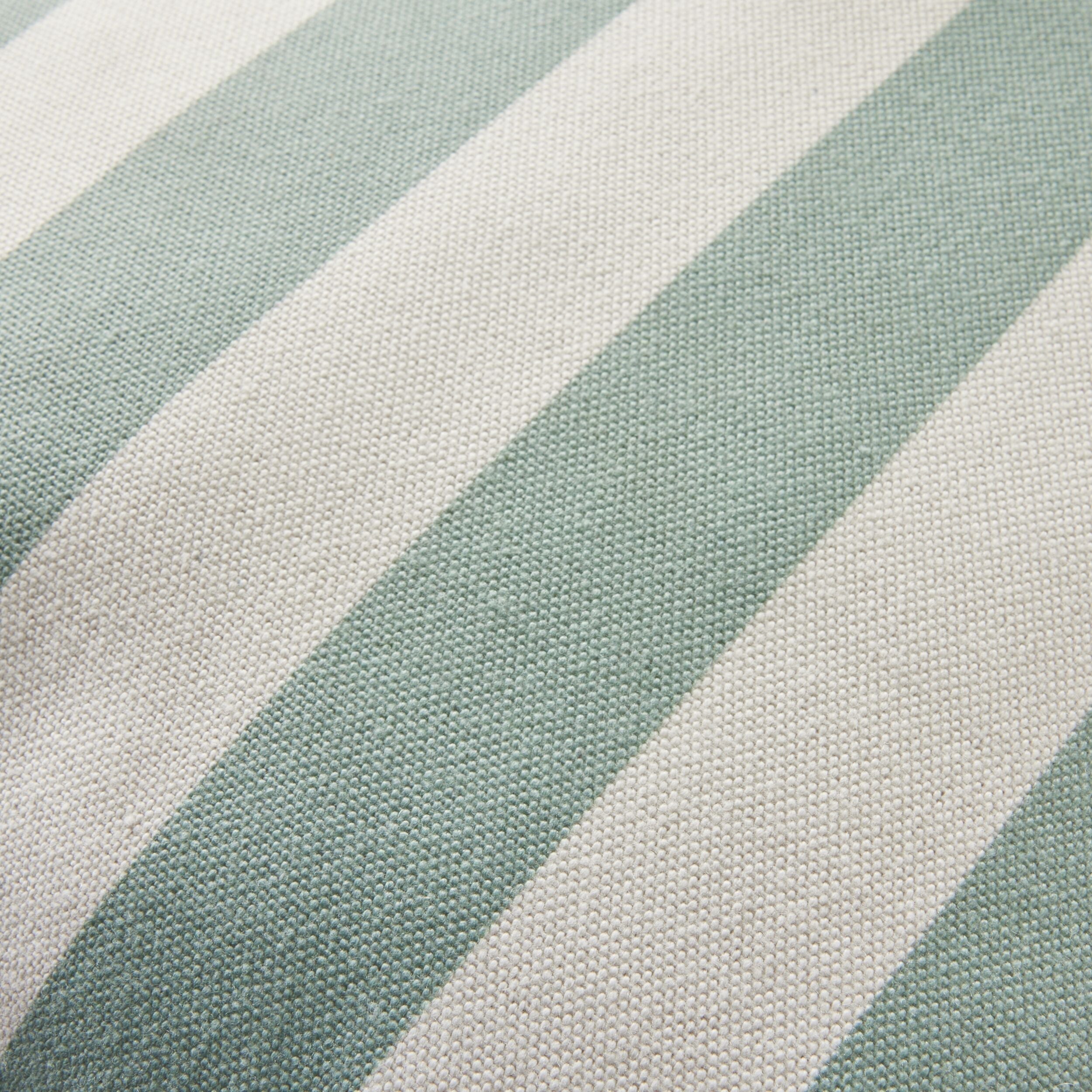 Scallop Edge Stripe Outdoor Cushion 45x45cm Soft Green