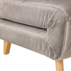 Canapé convertible deux places en velours graphite