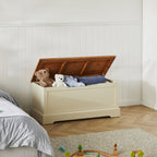 Coffre de rangement Hamptons en pin blanc