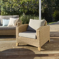 All-Weather Wicker Outdoor Armchair Natural