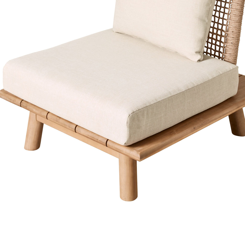 Acacia Timber Rope Outdoor Armchair Natural