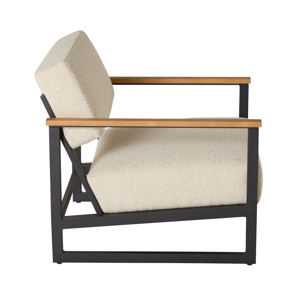 Micro Boucle Indoor Outdoor Armchair Natural