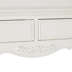 Console de style provincial français, patine antique blanche
