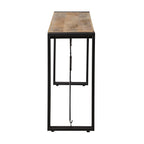 Console en bois de manguier avec cadre noir de style loft