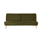 Canapé convertible clic-clac en tissu texturé vert olive