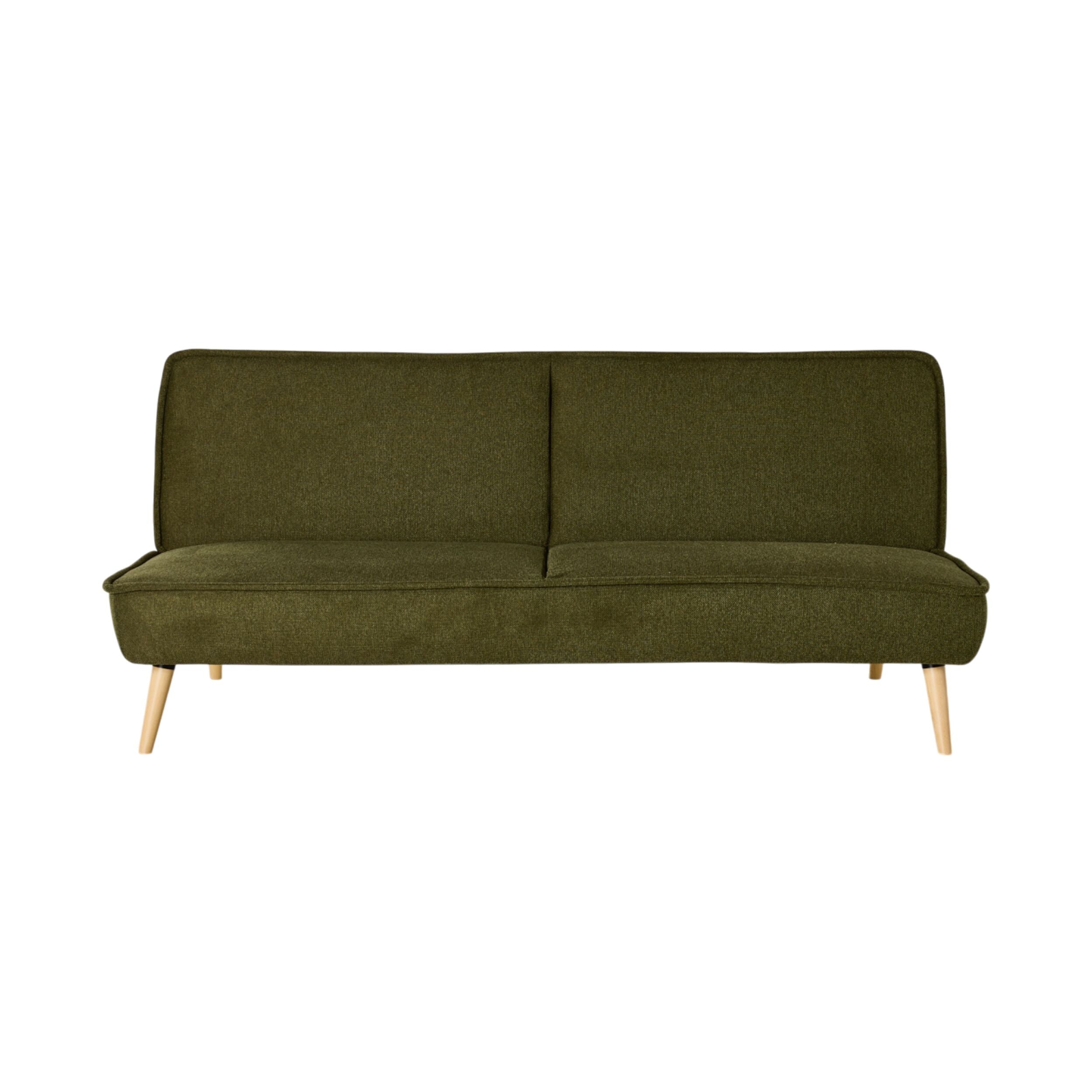 Click-Clack Sofa Bed Olive Green Textured Weave