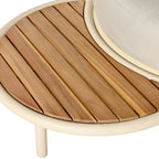 Fauteuil d'extérieur en aluminium courbé Naturel