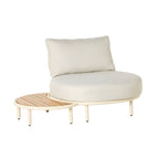 Fauteuil d'extérieur en aluminium courbé Naturel