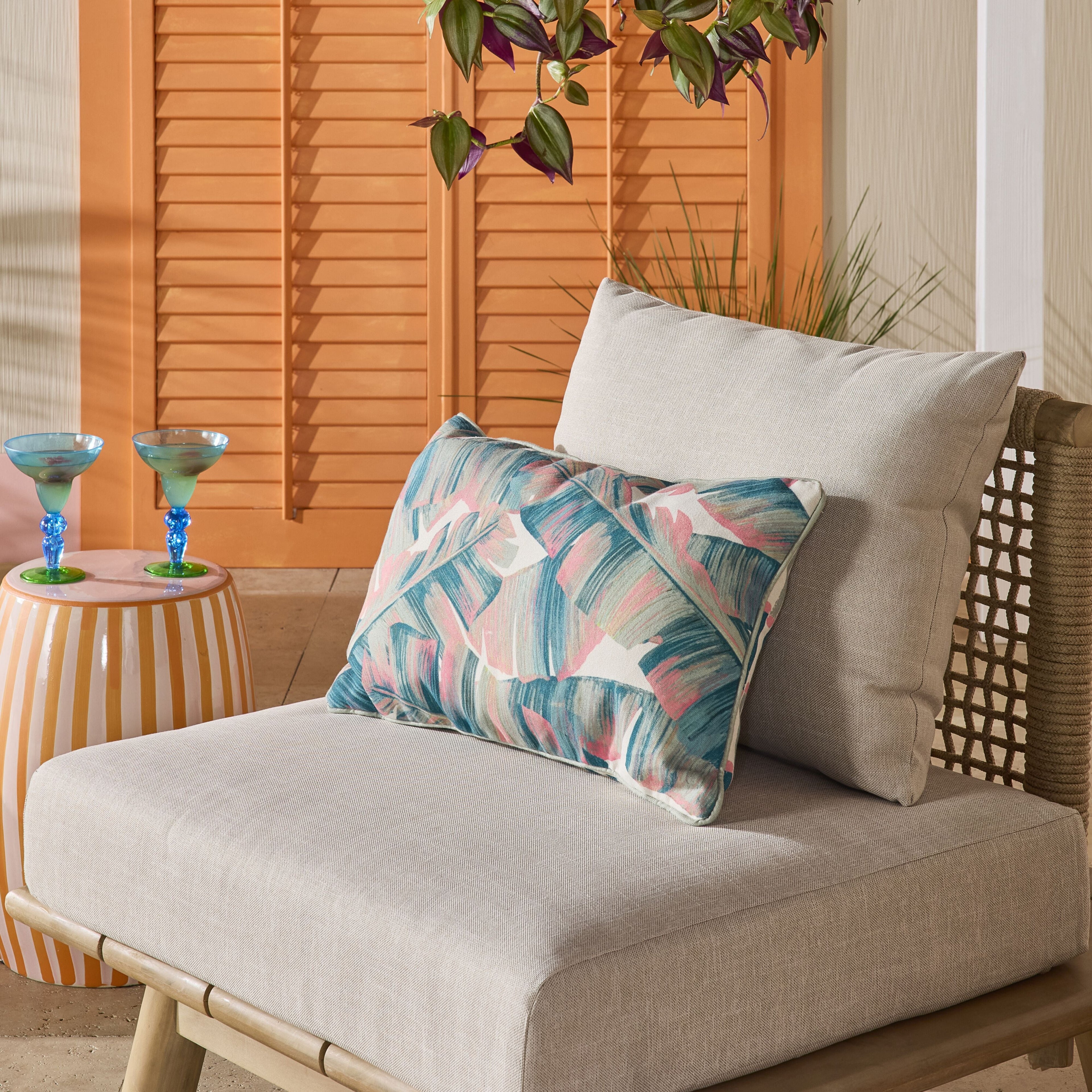 Hinterland Palm Reversible Outdoor Cushion 35x55cm