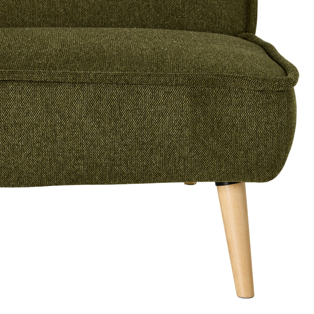 Click-Clack Sofa Bed Olive Green Textured Weave
