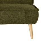 Canapé convertible clic-clac en tissu texturé vert olive