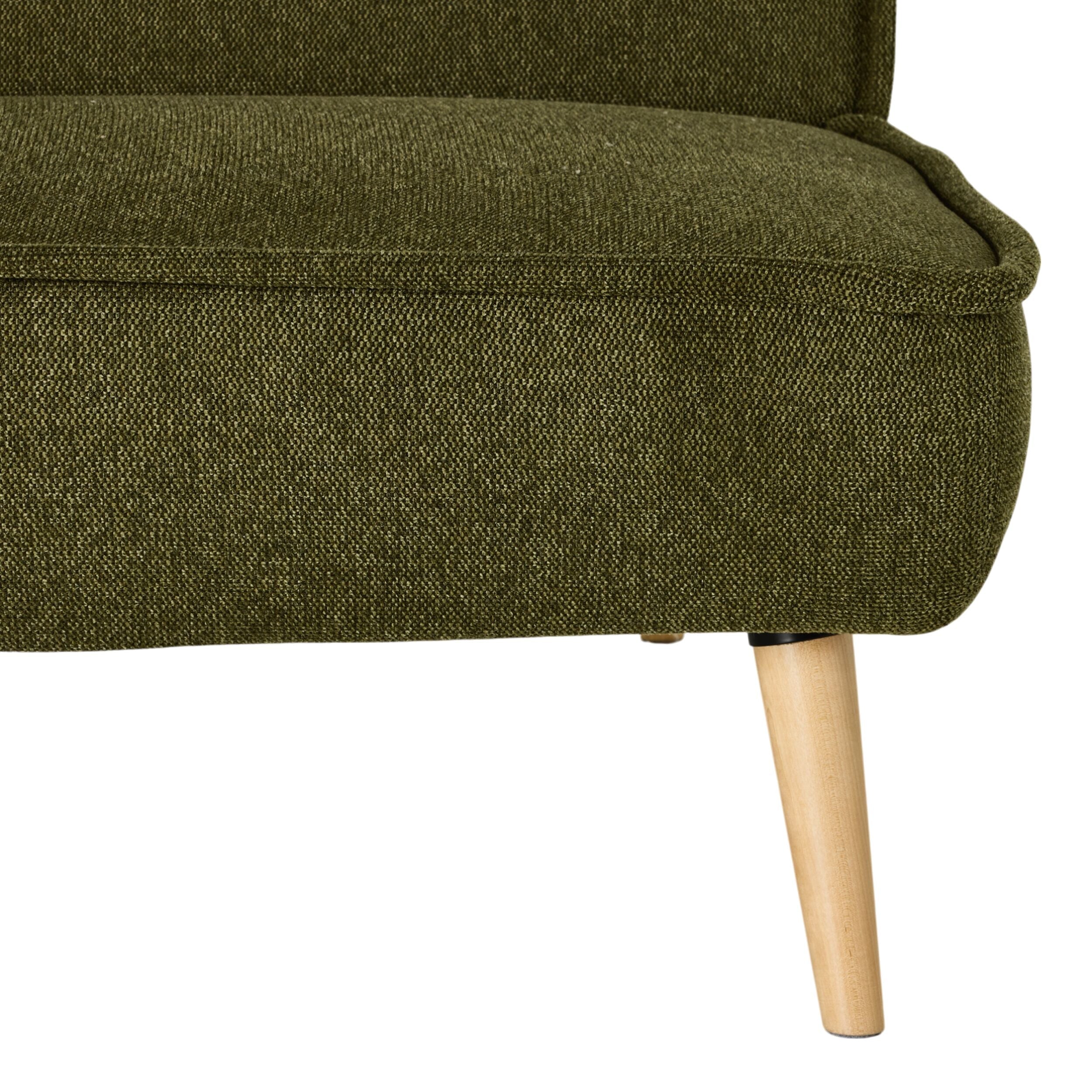 Click-Clack Sofa Bed Olive Green Textured Weave