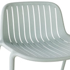 Chaise d'extérieur empilable en polypropylène vert gomme